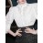 Fashion, Moderate, Luxury, Queen, New Socialite, Lady, Lace, Cut-out, Stand-up Collar, Temperament, High-end Shirt Top