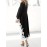 [Elegant Plus Size Dress] Elegant Plus Size Women's Long Sleeve Maxi Dress | Black & Lace Contrast, Flowy Formal/Everyday Dress with Round Neck, Machine Washable Non-See-Through Fabric for Parties, Office, Casual Outfits, Everyday Elegance, Sophisticated Style