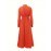 Plus Size - Elegant Plus Size Women'S Dress - Vibrant Orange, Long Sleeve, Button-Up, Flowy A-Line Silhouette, Non-Stretch Fabric, Perfect for Casual or Formal Occasions, Casual Dressing | Vibrant Orange Dress | Nonstretch Fabric, Orange Dresses For Women, Orange Maxi Dress, Orange Dress Long, Dresses For Women Plus Size, Plus Size Women Dresses, Women Dresses Large Sizes, Dresses For Plus Women, Ladies Dresses, Plus Size Women Elegant Dresses, Dresses For