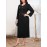 Plus Size, New Autumn Winter Middle East Directional Elegant Temperament Double-breasted Design Dress Plus Size