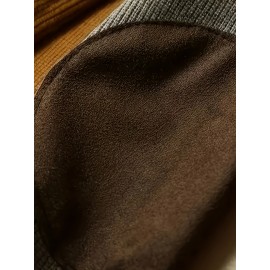 Plus Size, Women's Oversized Layering Sweater - Winter Warm High Neck Turtleneck Pullover, Brown/Beige//Gray, Hand Washable Thick Sweater for Fall & Winter, Casual & Office Wear, Plus Size Friendly Cozy Sweating-Free Base Layer