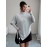 Plus Size, Plus Size Women's Oversized Winter Sweater - Elegant High Neck Batwing Sleeve Pullover, Soft Grey Tunic Top, Cozy Long Sleeve Blouse for Fall & Winter Layering (Machine Washable)