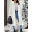 [Plus Size | Plush Hooded] Plus Size Women's Plush Hooded Winter Coat | Long Jacket with Hood, Thick Outerwear, Machine Washable & Wrinkle-Resistant White/Beige, Elegant Collar for Cold Weather (Autumn/Winter) - Coat for Tall Women