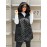 Plus Size, Plus-size Women's black mid-length vest coat, suitable for winter